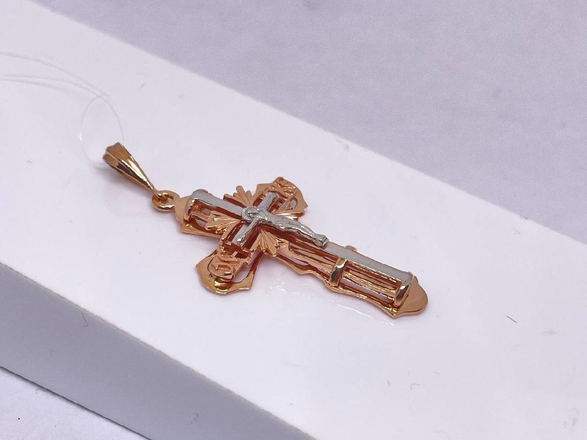 ПОДВЕСКА КРЕСТ без камня (Au 585)