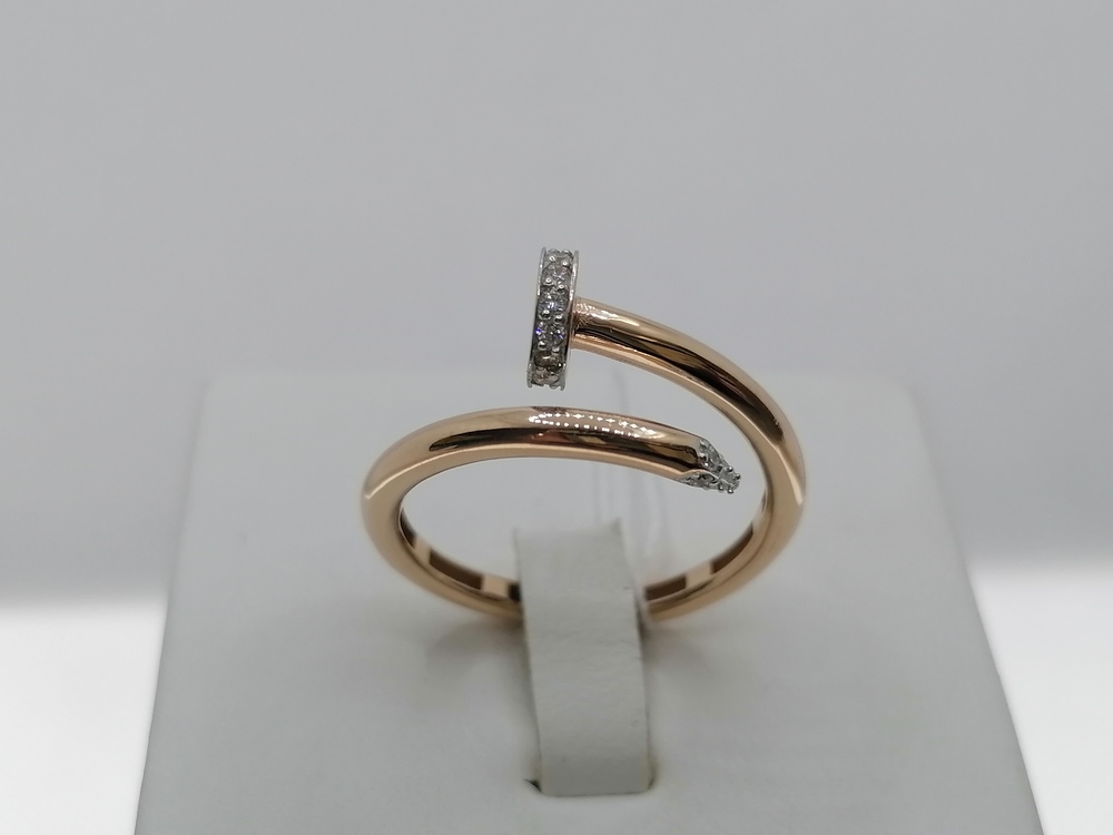 КОЛЬЦО С КАМНЯМИ (Au 585)