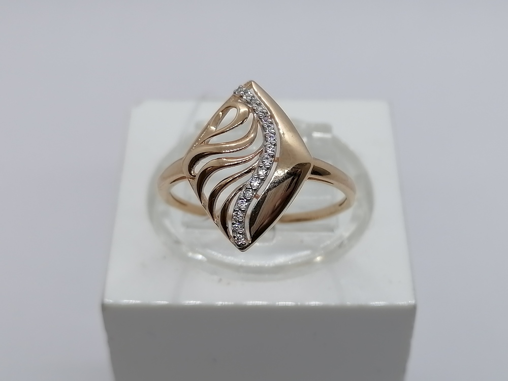 КОЛЬЦО С КАМНЯМИ (Au 585)