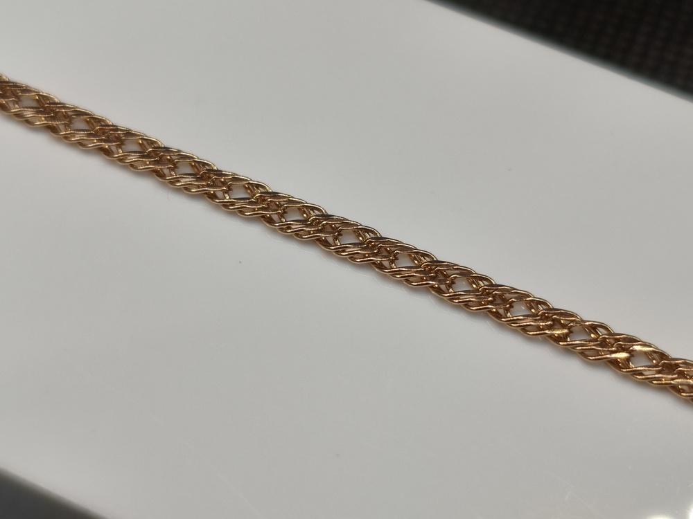 БРАСЛЕТ ПОЛНОВЕСНЫЙ Ромб тройной Au 585