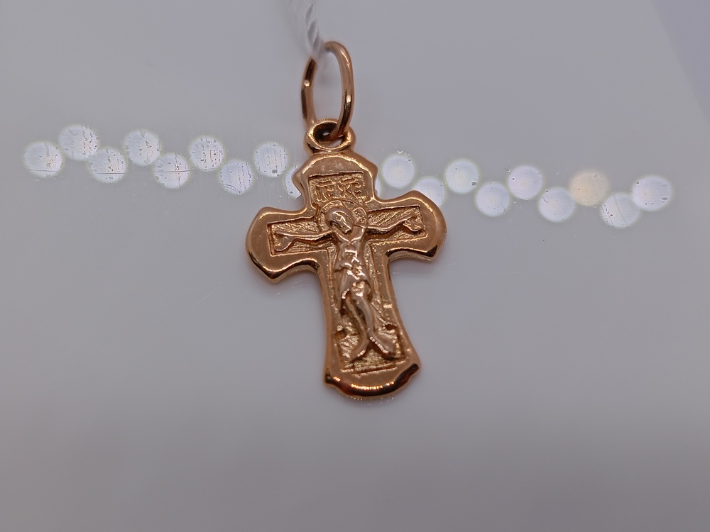 ПОДВЕСКА КРЕСТ БЕЗ КАМНЯ (Au 585)