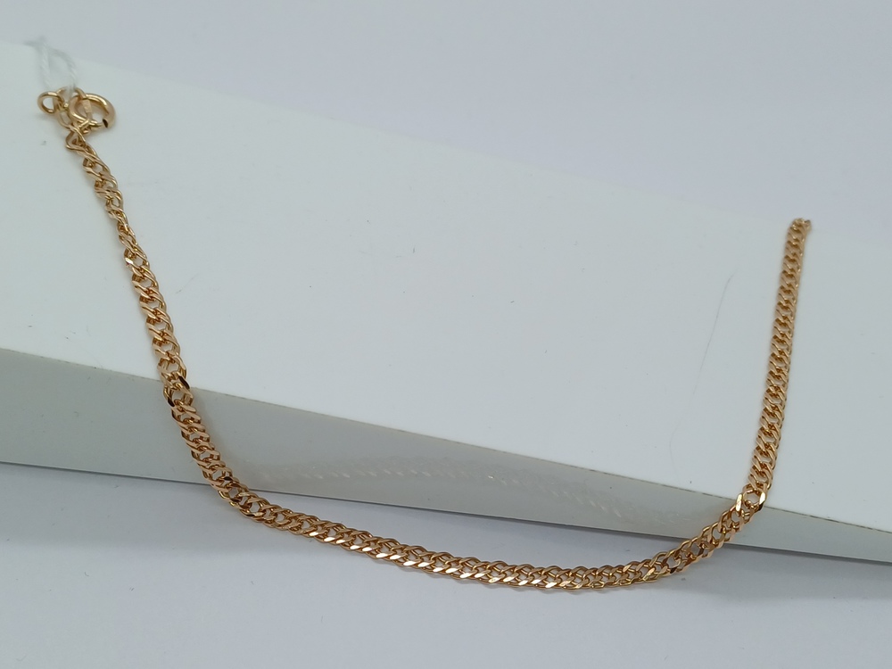 БРАСЛЕТ ПОЛНОВЕСНЫЙ Ромб двойной Au 585