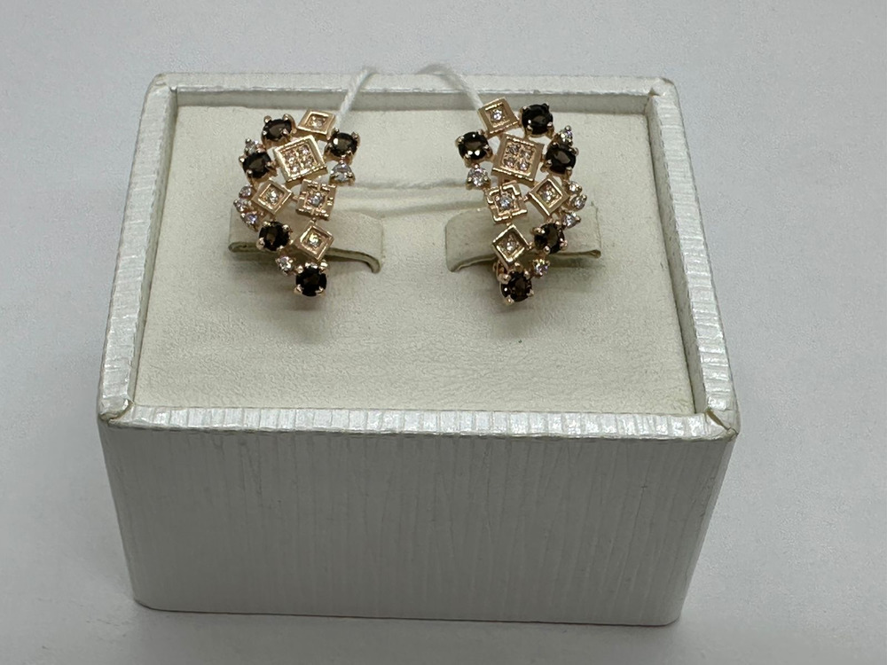 СКМИ585 СЕРЬГИ С КАМНЯМИ (Au 585)