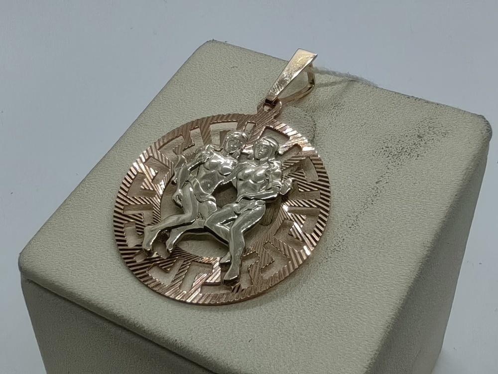 ПОДВЕСКА ЗНАК ЗОДИАКА БЛИЗНЕЦЫ (Au 585)