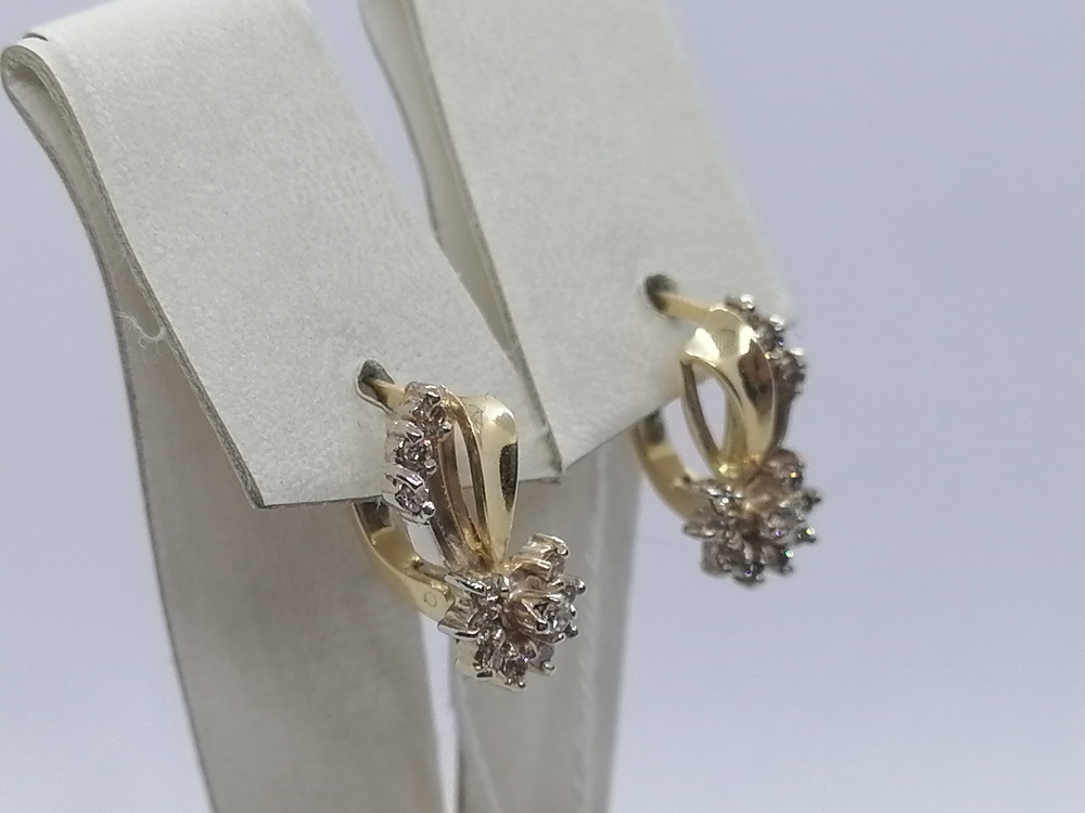 СЕРЬГИ БРИЛЛИАНТ Au 750