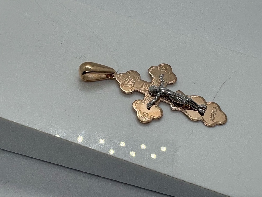 ПОДВЕСКА КРЕСТ без камня (Au 585)