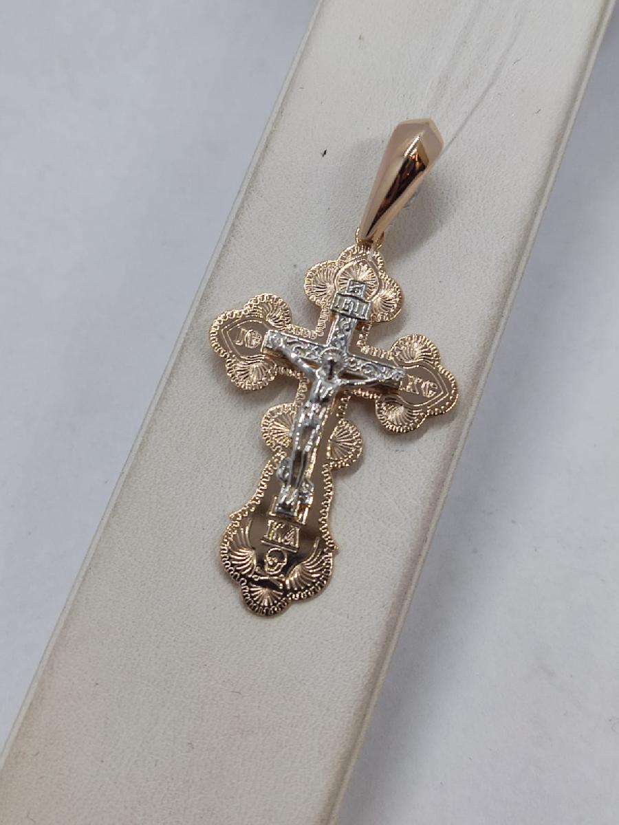 810-00030-10-00-00-04 ПОДВЕСКА КРЕСТ без камня (Au 585)