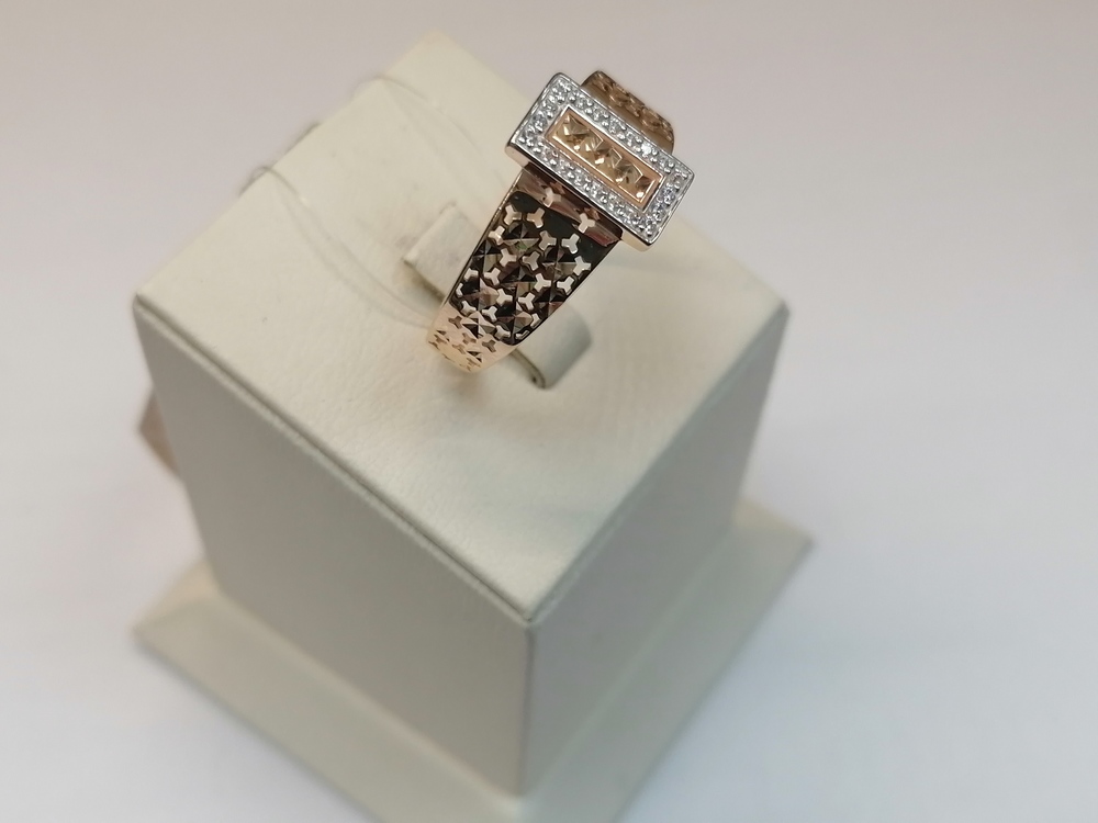 КОЛЬЦО С КАМНЯМИ (Au 585)