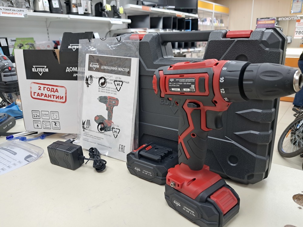 Шуруповерт Elitech ДА 122СЛ