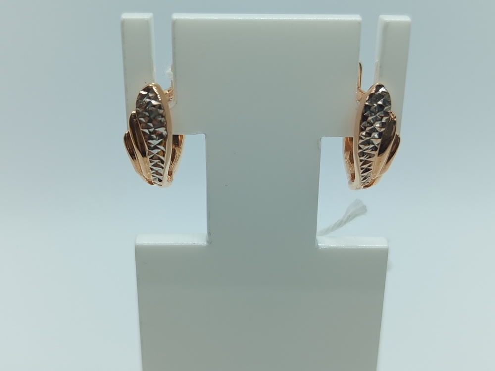 СБКМ585 СЕРЬГИ БЕЗ КАМНЯ (Au 585)