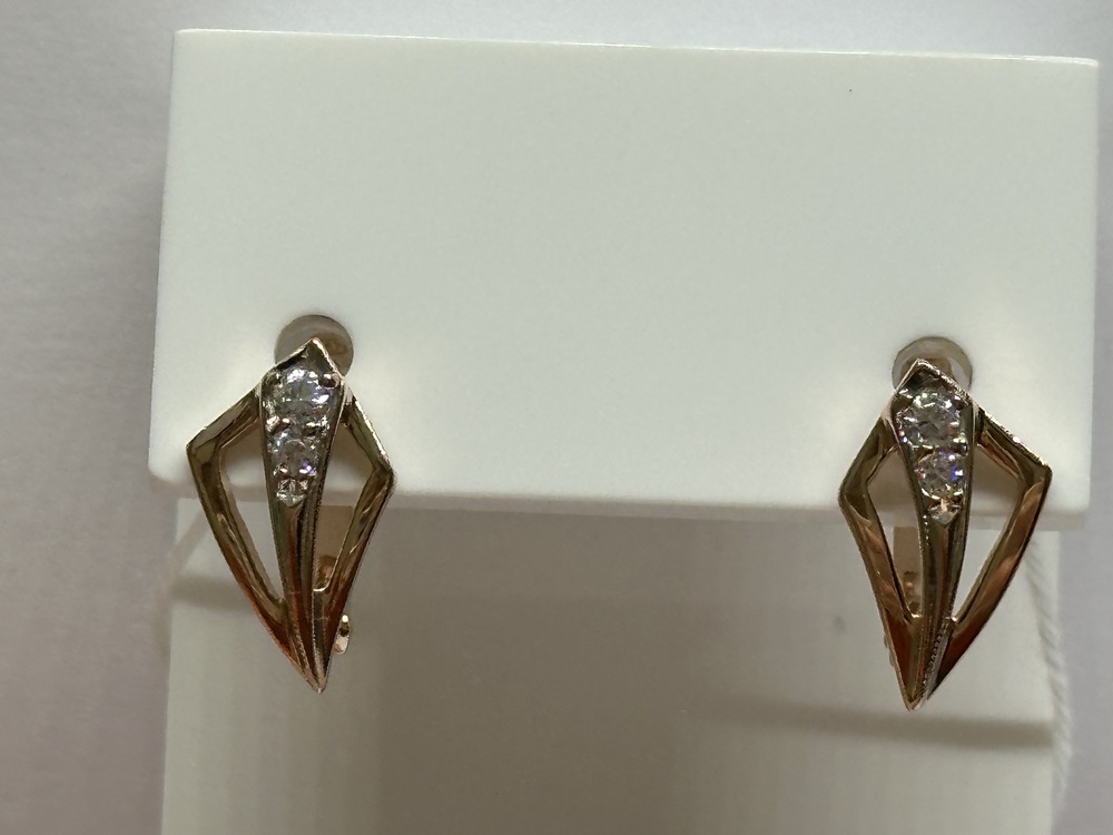 СКМИ585 СЕРЬГИ С КАМНЯМИ (Au 585)