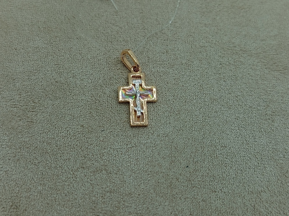 ПОДВЕСКА КРЕСТ без камня (Au 585)