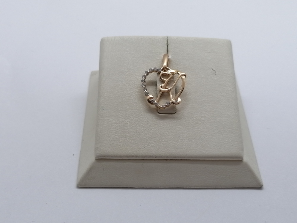 ПОД585 ПОДВЕСКА БУКВА К (Au 585)