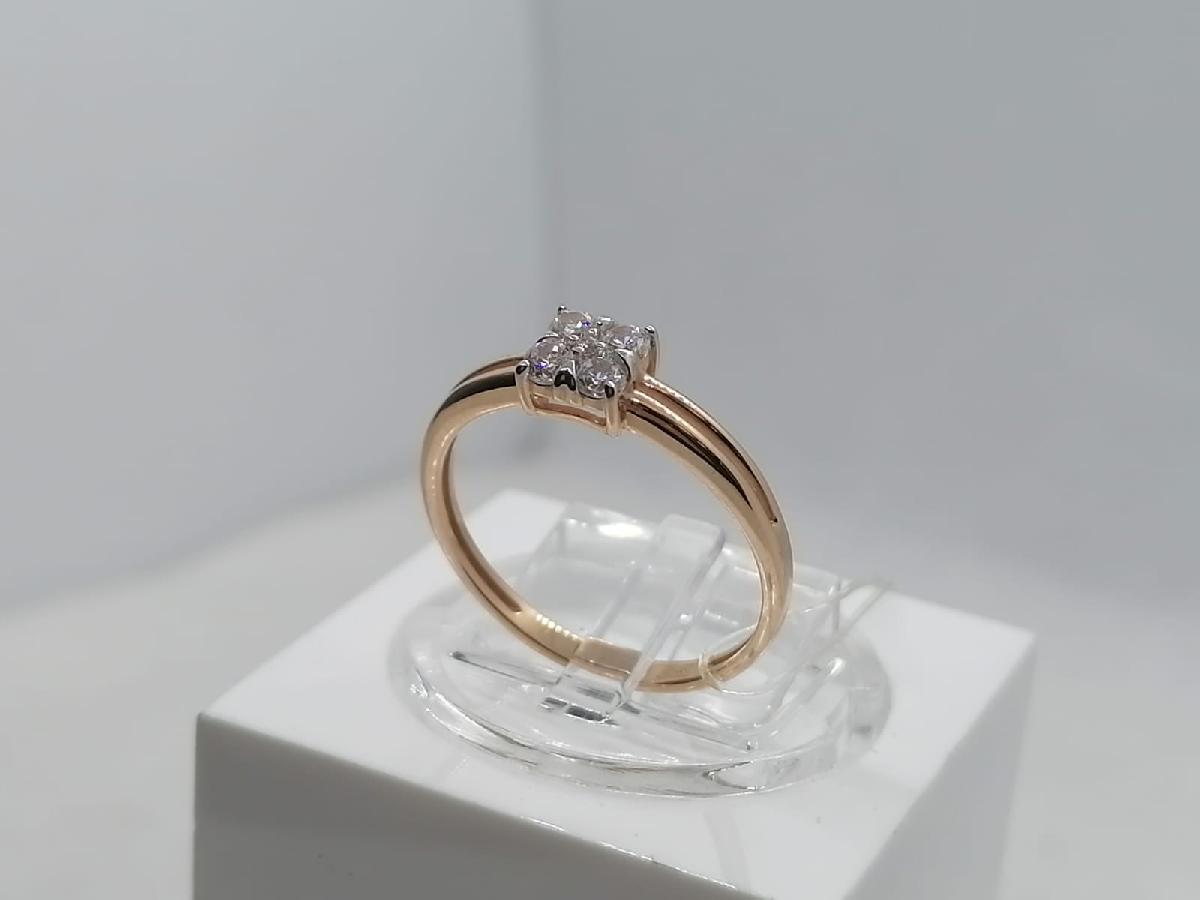 КОЛЬЦО С КАМНЯМИ (Au 585)