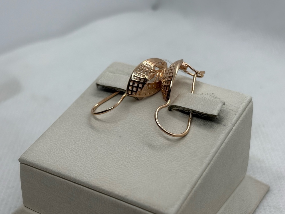 СЕРЬГИ ПЕТЕЛЬКА без камня (Au 585)