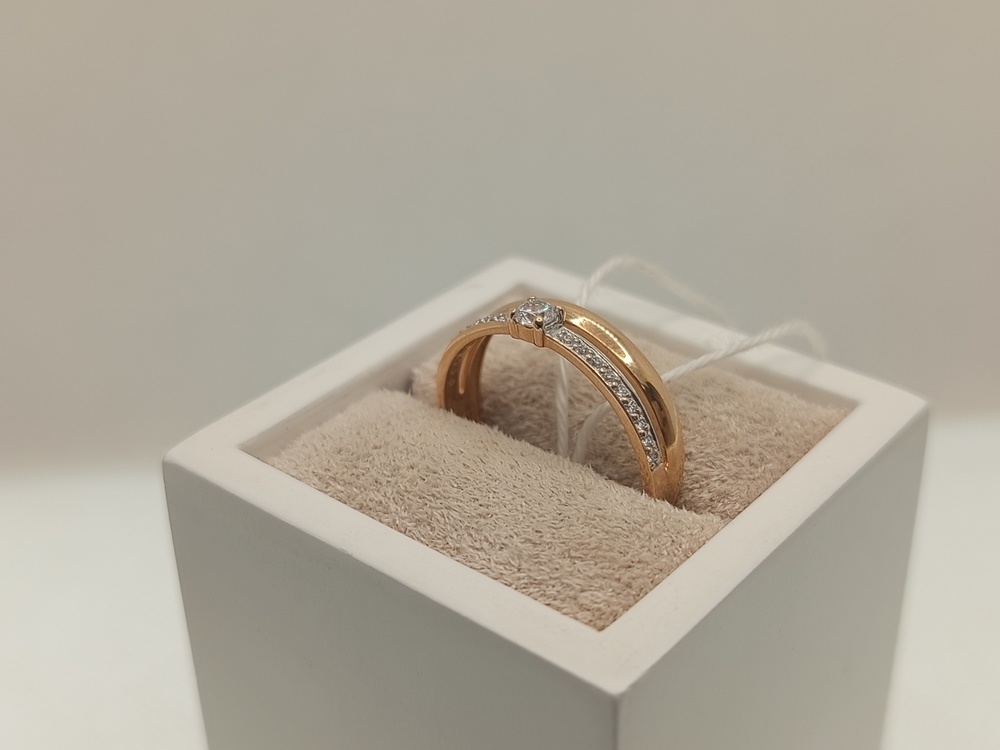 КОЛЬЦО С КАМНЯМИ (Au 585)