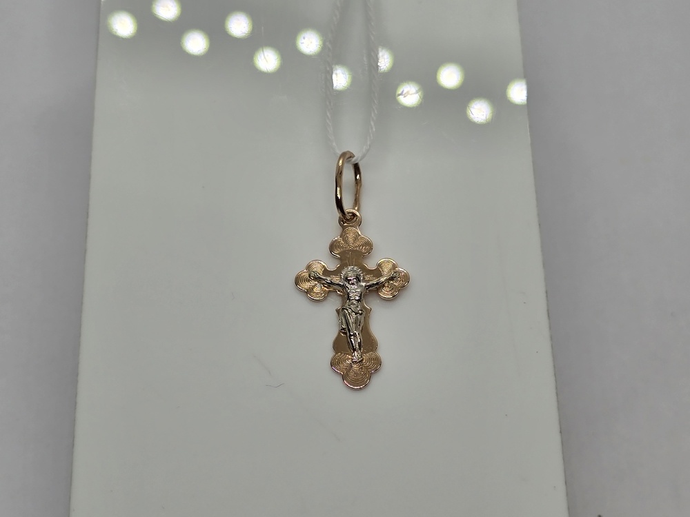 ПОДВЕСКА КРЕСТ БЕЗ КАМНЯ (Au 585)