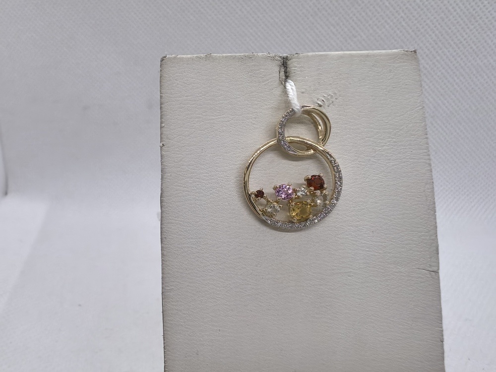 ПОДКМИ585 ПОДВЕСКА С КАМНЯМИ (Au 585)