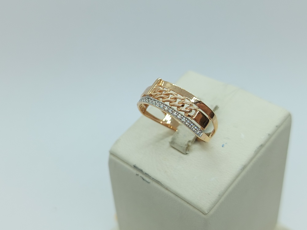 КОЛЬЦО С КАМНЯМИ (Au 585)