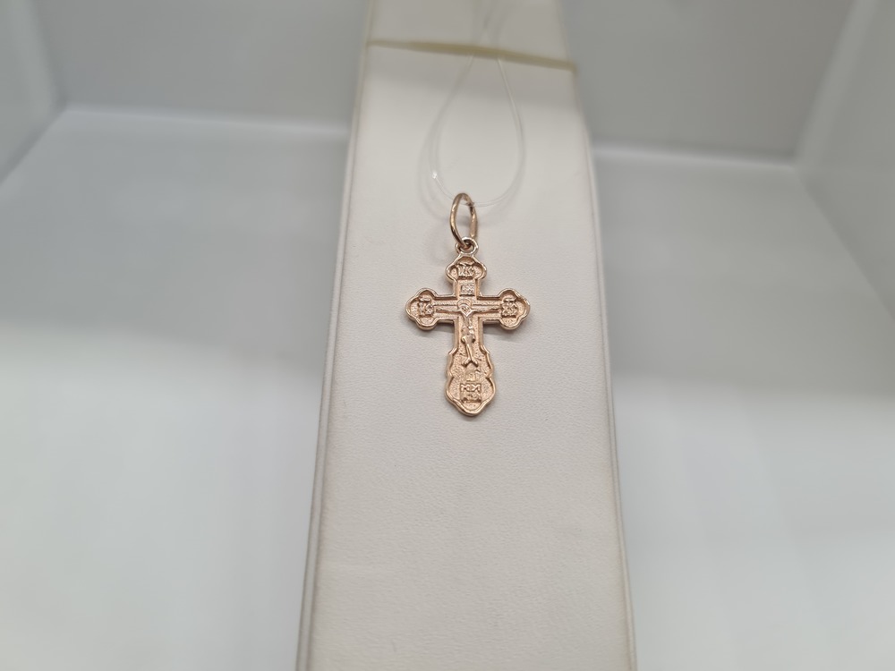 03-0084 ПОДВЕСКА КРЕСТ без камня (Au 585)