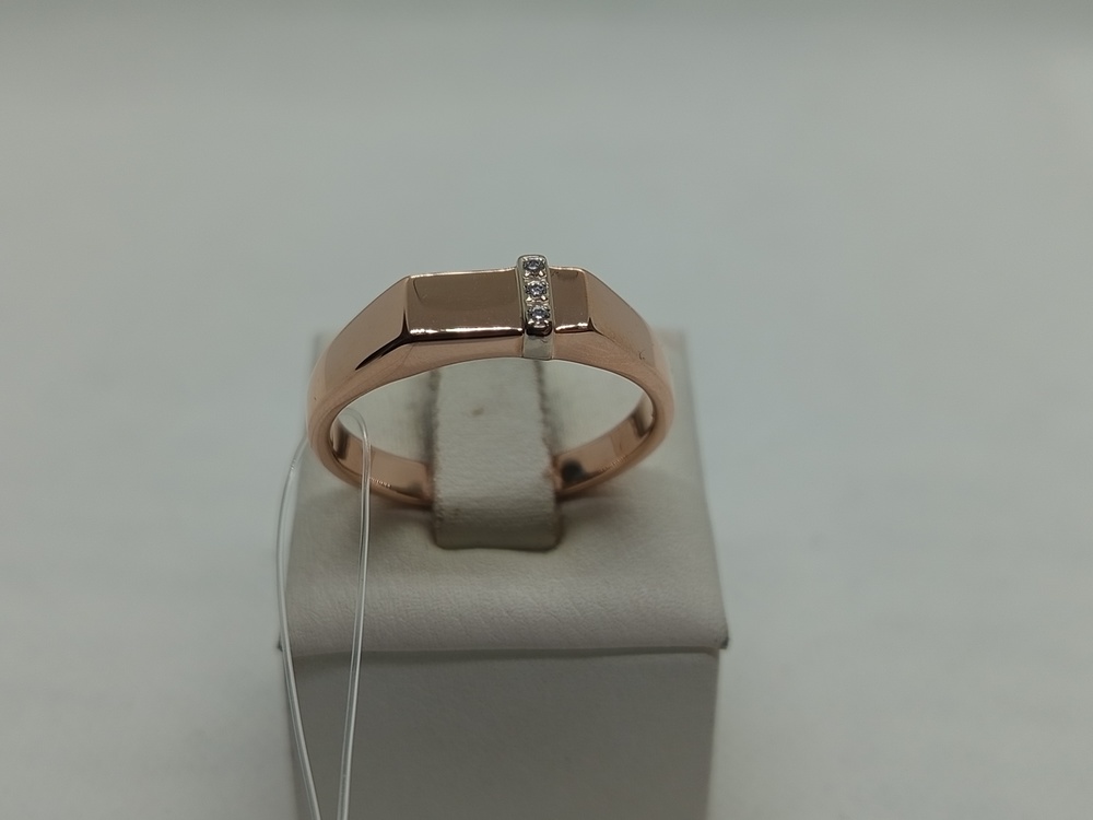 31-0322 КОЛЬЦО ПЕЧАТКА с камнями (Au 585)