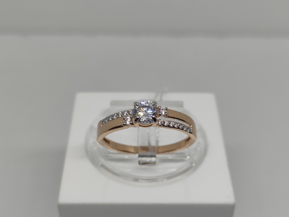 КОЛЬЦО С КАМНЯМИ (Au 585)