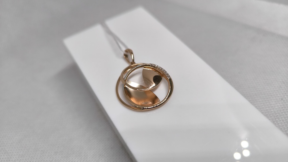 ПОДКМИ585 ПОДВЕСКА С КАМНЯМИ (Au 585)