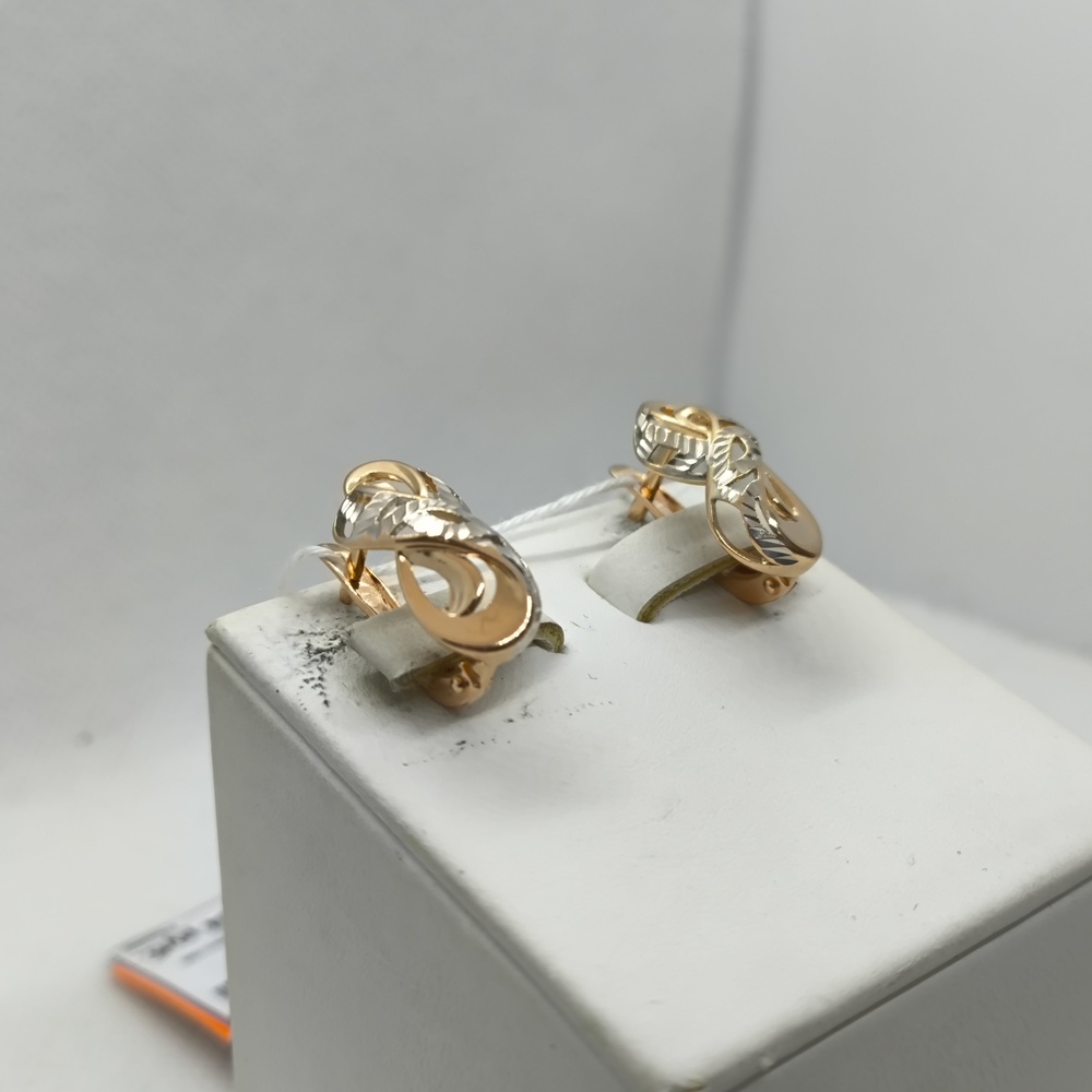 СБКМ585 СЕРЬГИ БЕЗ КАМНЯ (Au 585)