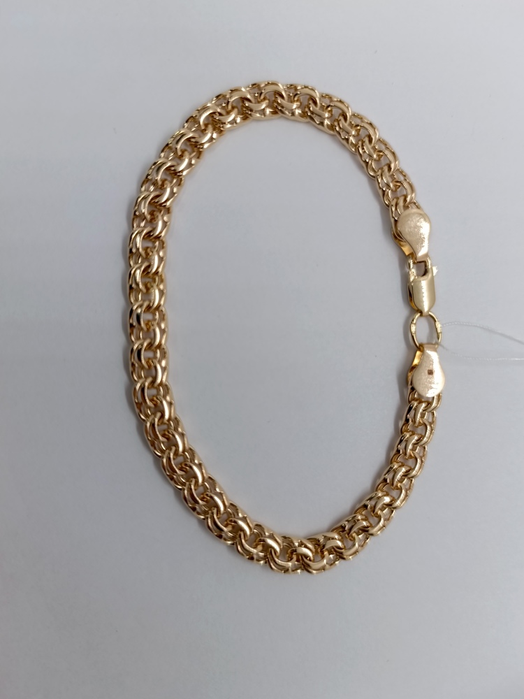 БЛБ750 БРАСЛЕТ ПОЛНОВЕСНЫЙ Бисмарк (Au 750)