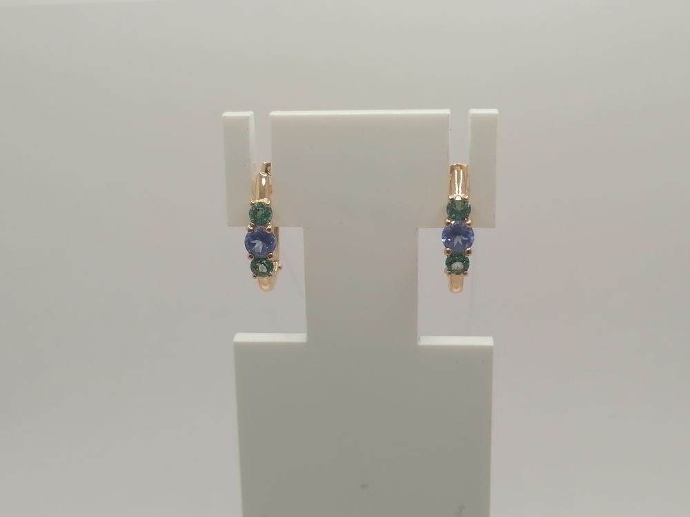 СЕРЬГИ ТОПАЗ с камнями (Au 585)