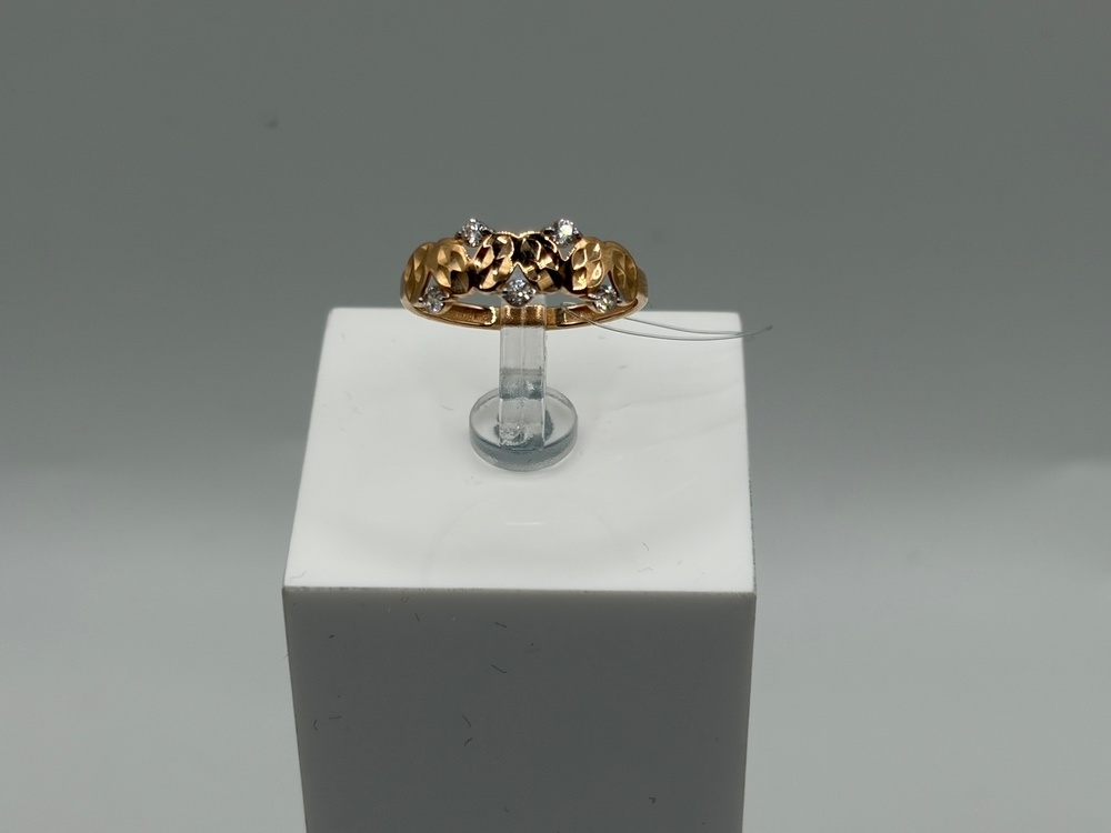 КОЛЬЦО С КАМНЯМИ (Au 585)