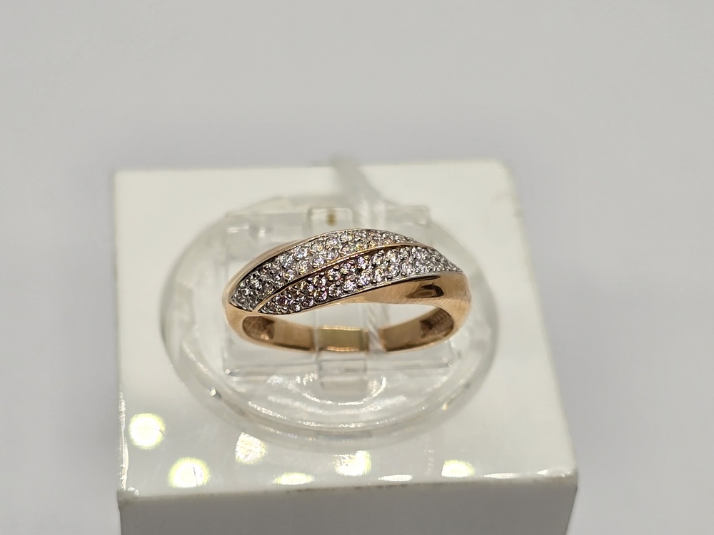 КОЛЬЦО С КАМНЯМИ (Au 585)