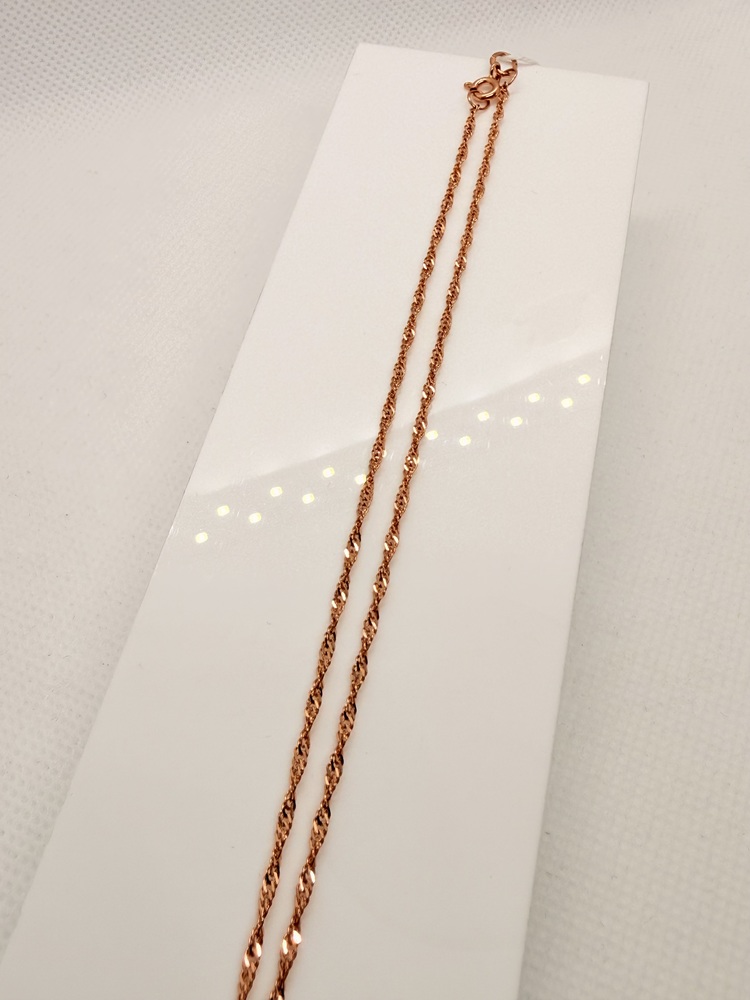 ЦЕПЬ ПУСТОТЕЛАЯ Сингапур (Au 585)