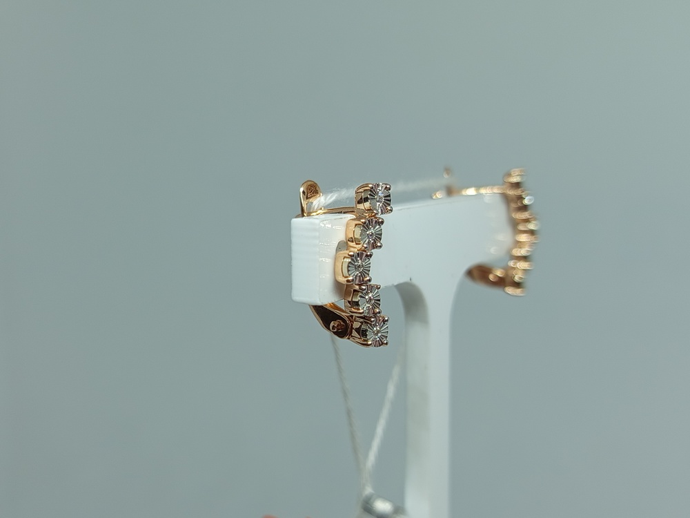 СКМИ585 СЕРЬГИ С КАМНЯМИ (Au 585)