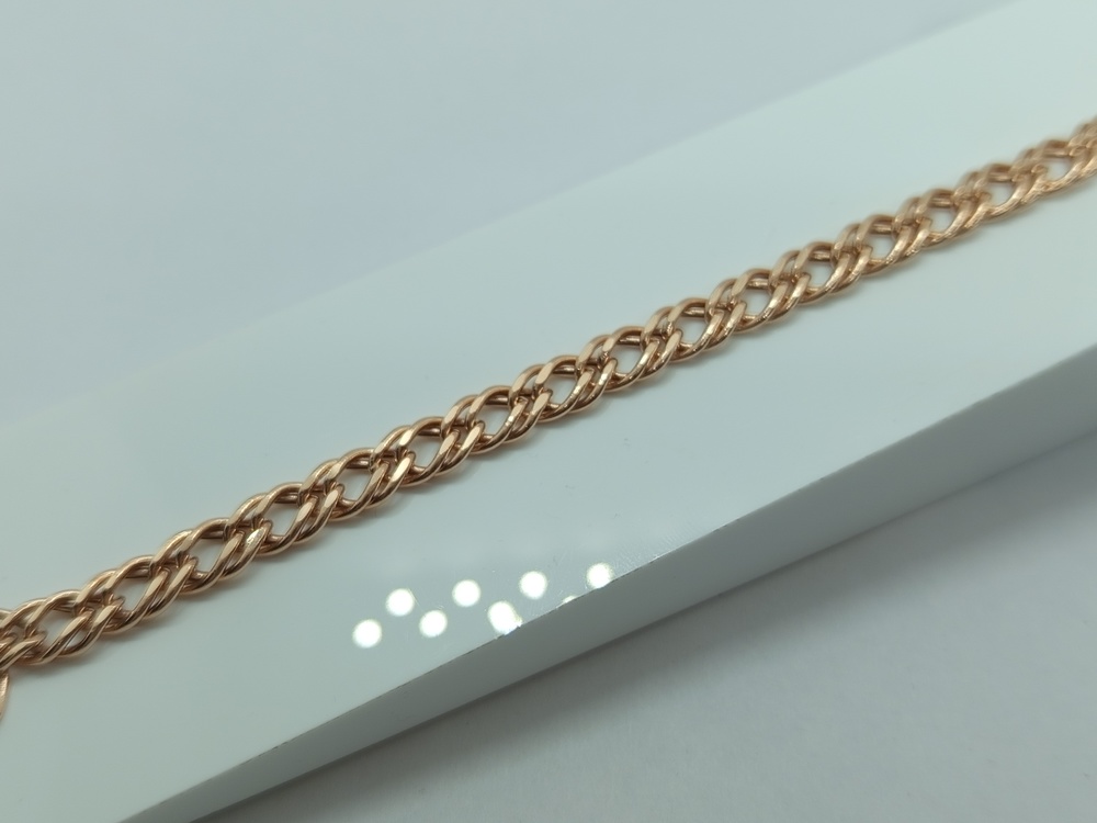 БРАСЛЕТ ПУСТОТЕЛЫЙ Ромб двойной (Au 585)