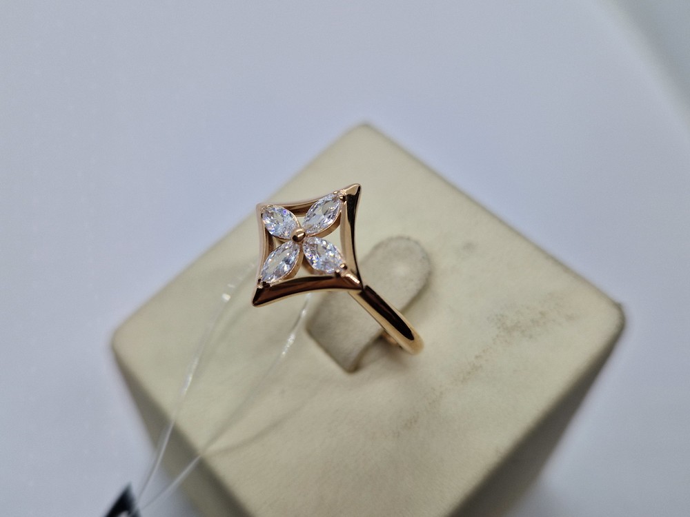 КОЛЬЦО С КАМНЯМИ (Au 585)