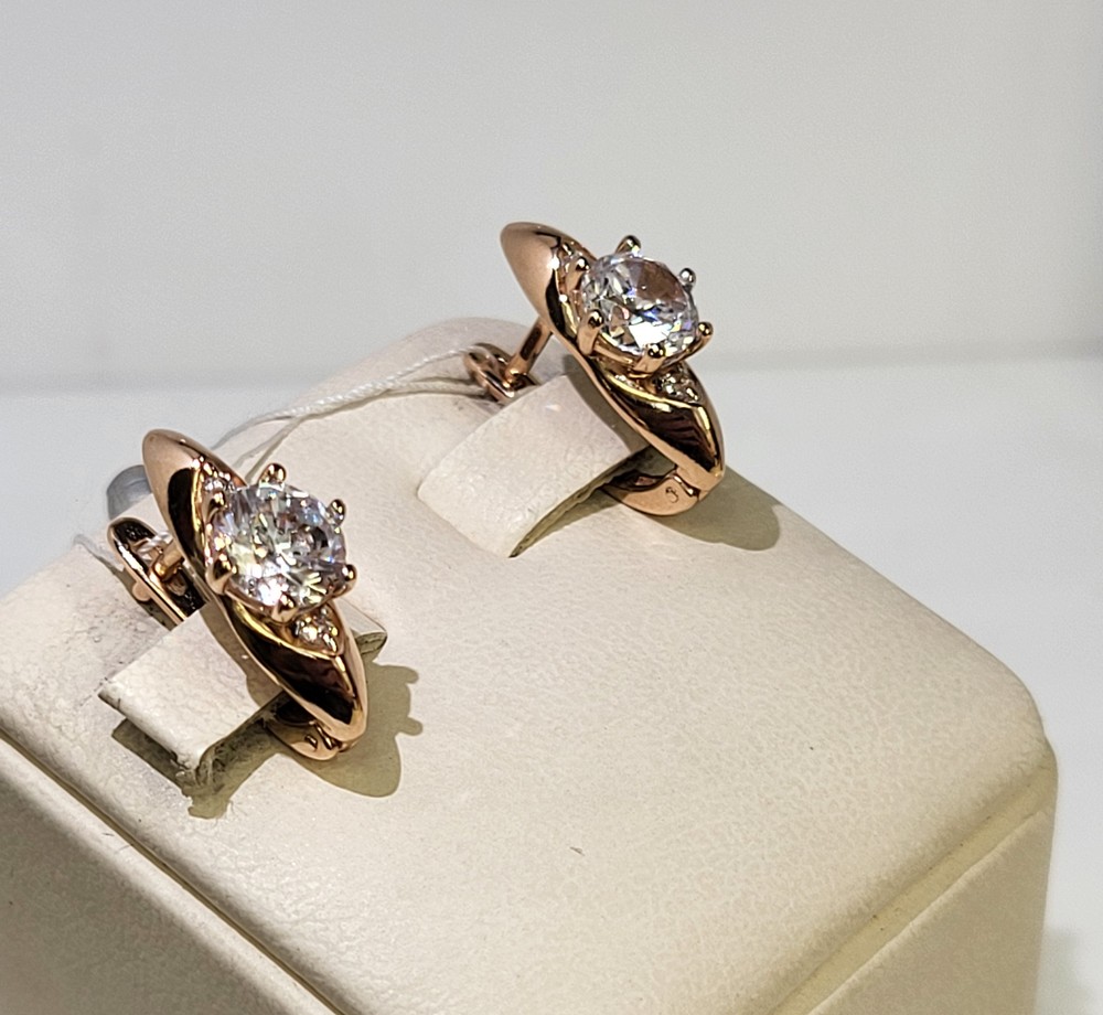 СКМИ585 СЕРЬГИ С КАМНЯМИ (Au 585)