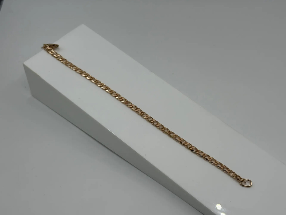 БРАСЛЕТ ПОЛНОВЕСНЫЙ Ромб двойной (Au 585)