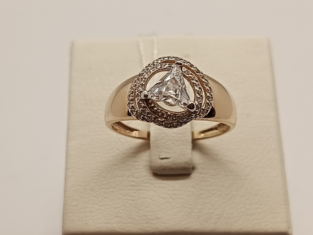 КОЛЬЦО С КАМНЯМИ (Au 585)