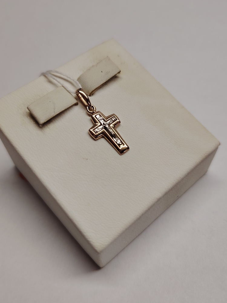ПОДКБК585 ПОДВЕСКА КРЕСТ БЕЗ КАМНЯ (Au 585)