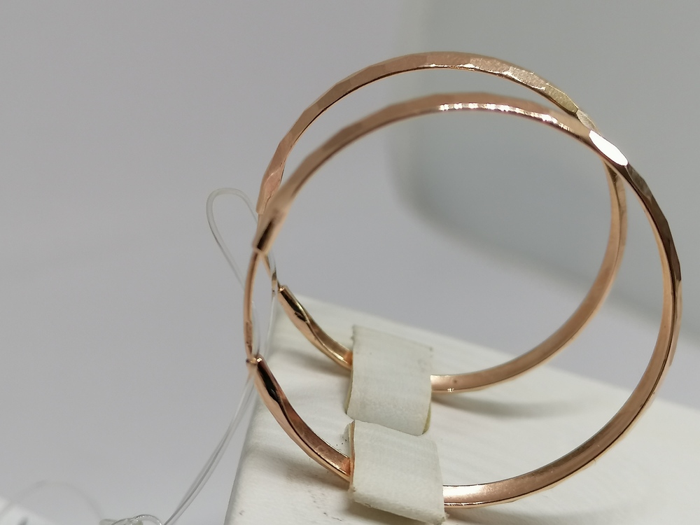 СЕРЬГИ КОНГО Рифленые (Au 585)