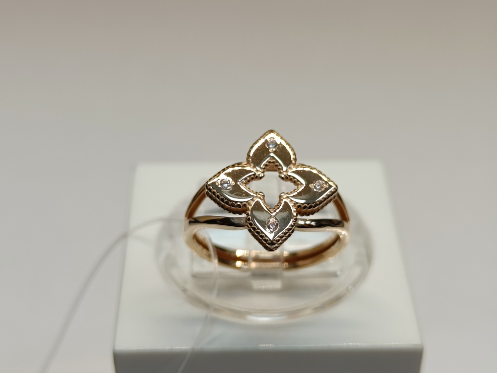 КОЛЬЦО С КАМНЯМИ (Au 585)