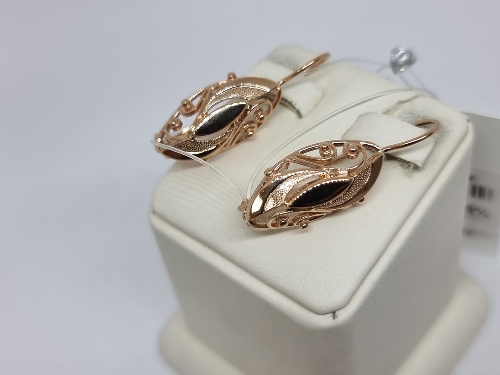 СЕРЬГИ ПЕТЕЛЬКА без камня (Au 585)