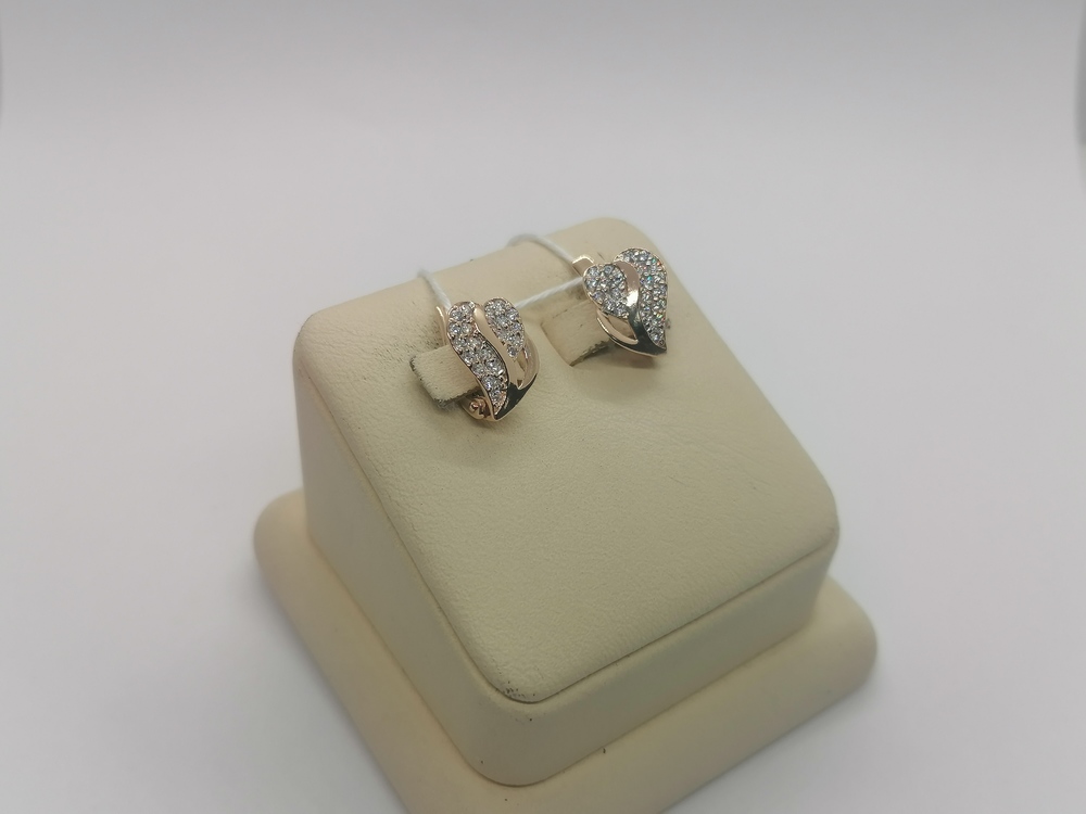 СКМИ585 СЕРЬГИ С КАМНЯМИ (Au 585)