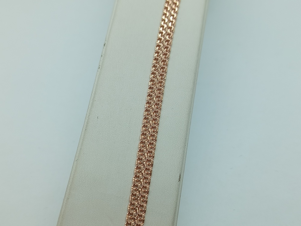 БРАСЛЕТ ПОЛНОВЕСНЫЙ Бисмарк двойной (Au 585)