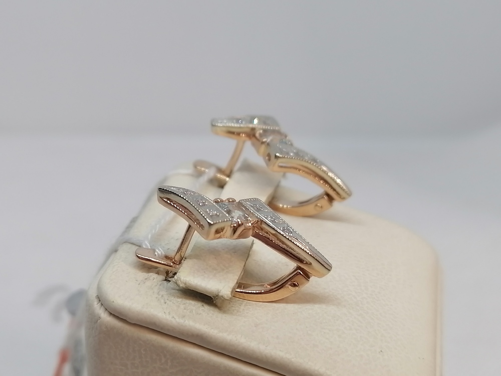 СКМИ585 СЕРЬГИ С КАМНЯМИ (Au 585)