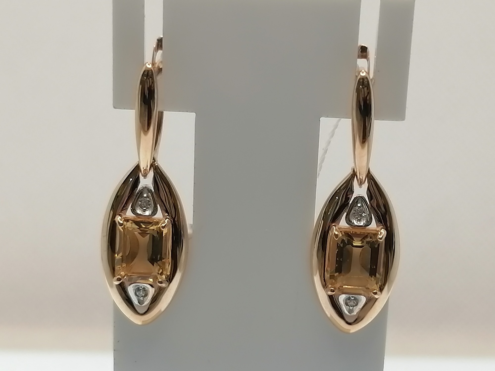 СЕРЬГИ С КАМНЯМИ (Au 585)