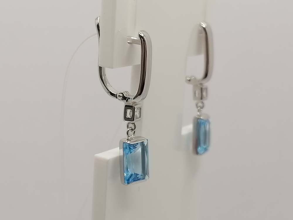 СЕРЬГИ ТОПАЗ с камнями (Au 585)