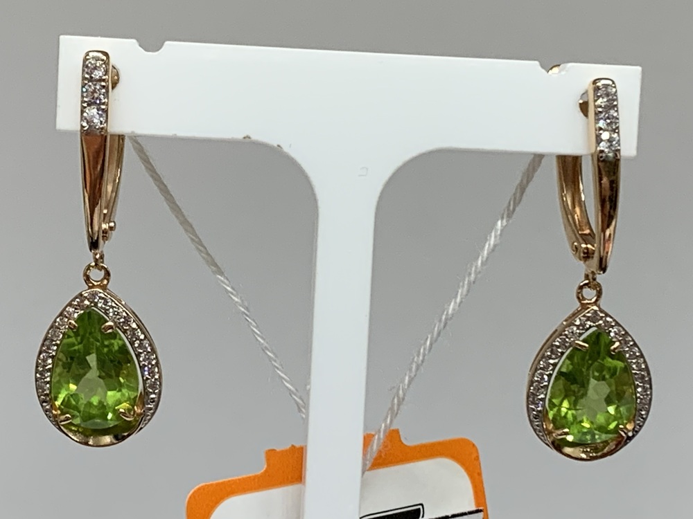 СКМИ585 СЕРЬГИ С КАМНЯМИ (Au 585)