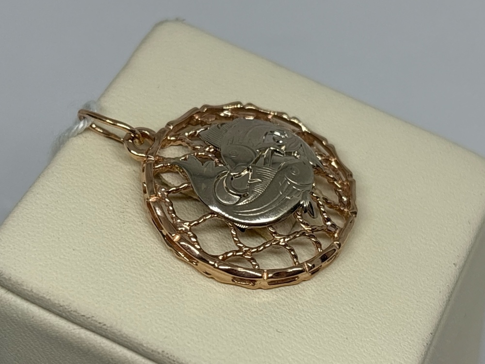 ПОДВЕСКА ЗНАК ЗОДИАКА РЫБЫ Au 585